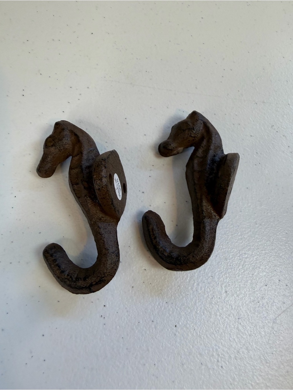 Vintage Cast Metal Seahorse Wall Hooks Coastal Nautical Boho Beach House Decor - Picture 3 of 5
